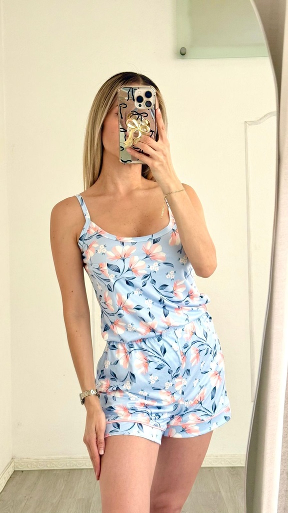 Pijama Amanecer floral tirantes (Chica-Mediana, Esencial)