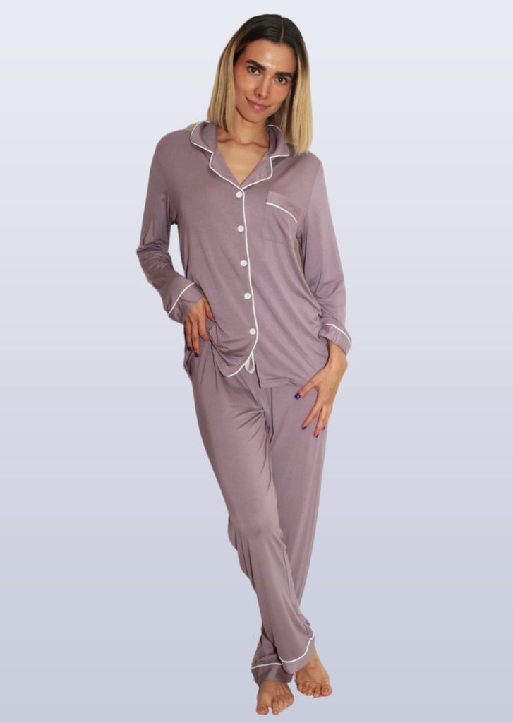 Pijama de Bambú (Mediana, Lila)